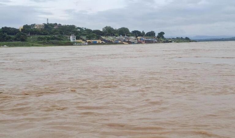 The Godavari river at Bhadrachalam has crossed the second warning level, reaching 50.8 feet with massive inflows. Officials warn of further rise, setting up relief centres and banning boating for safety.