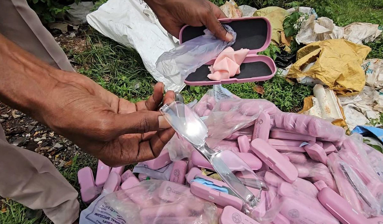 Watch: Hundreds of Kanti Velugu spectacles found dumped in garbage in Vikarabad spark outrage