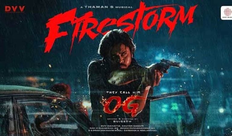 Pawan Kalyan’s OG single Firestorm storms to No. 2 on global music video charts, with Thaman's powerful composition igniting massive fan celebrations ahead of the film’s September 25 release.