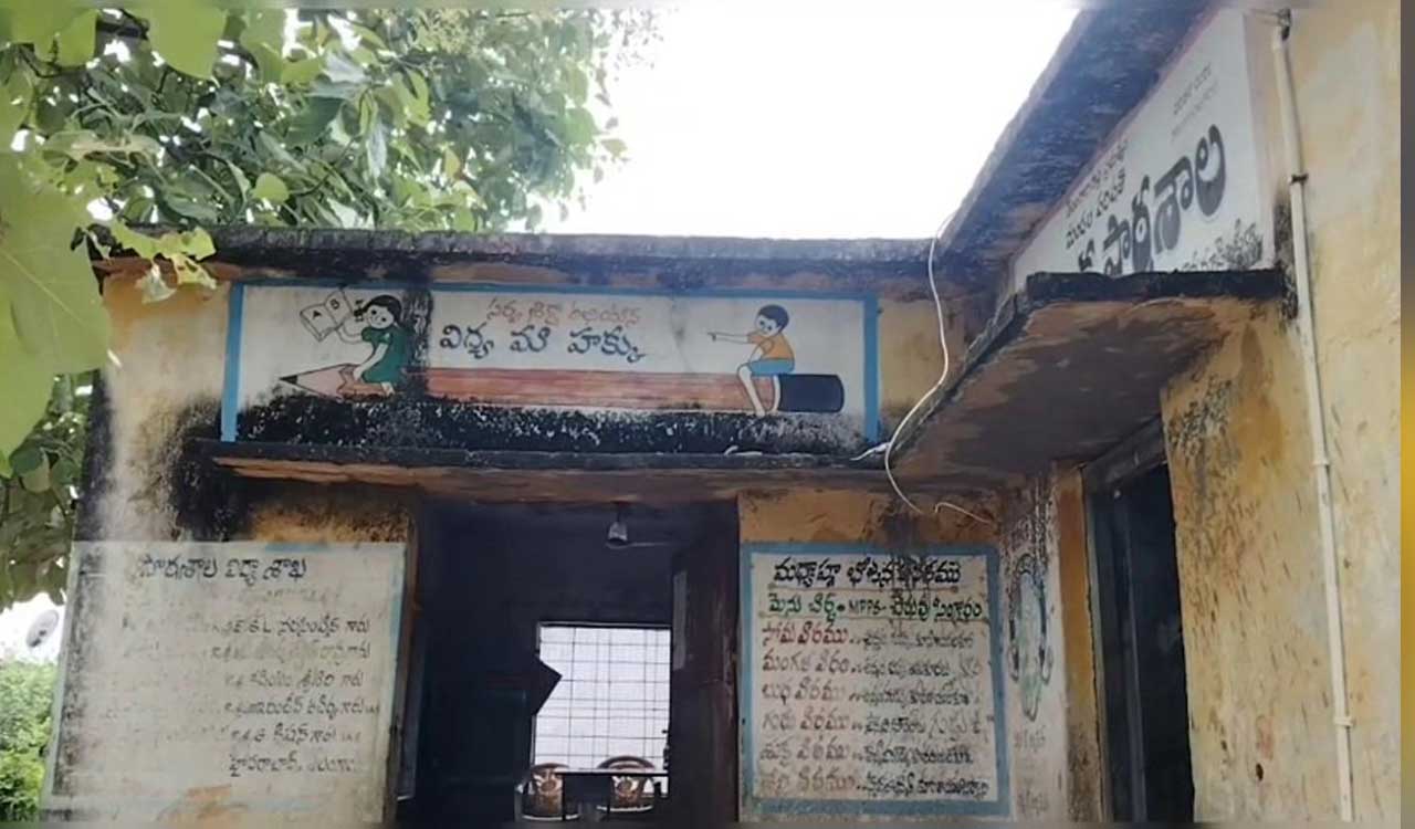 Dilapidated govt school poses grave risk to students in Burgampadu