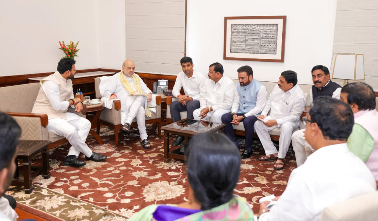 TDP MPs meet PM Modi, Amit Shah to discuss Andhra Pradesh issues
