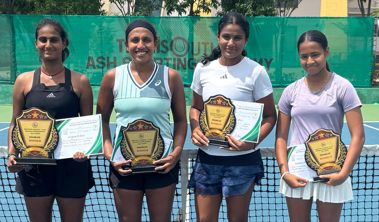Chandana & Priyanka emerge champions in the Ash Sports Academy tennis tournament
