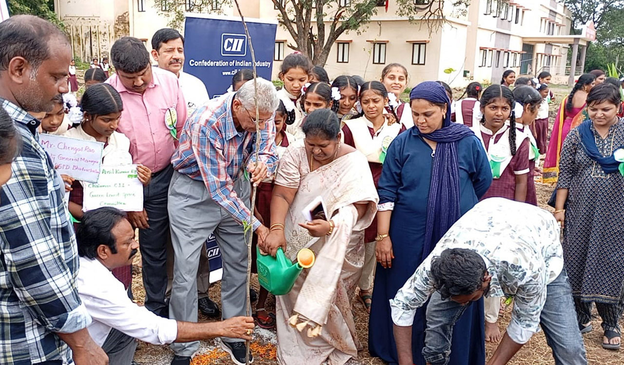 ITC MSK, CII celebrates Vana Mahotsavam at Wyra Gurukul in Khammam