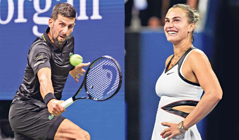 Record 64th Grand Slam quarterfinal for Djokovic at US Open; Sabalenka roars