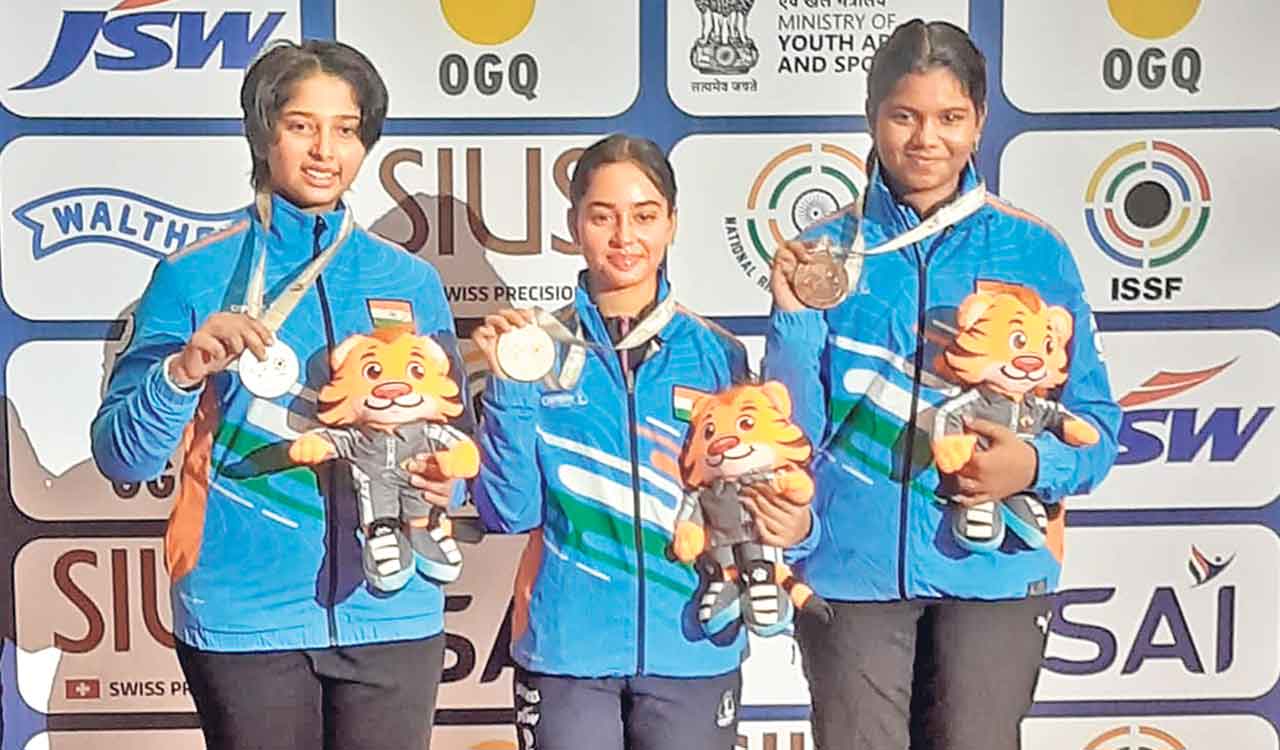India makes clean sweep in Jr World Cup 10m air rifle