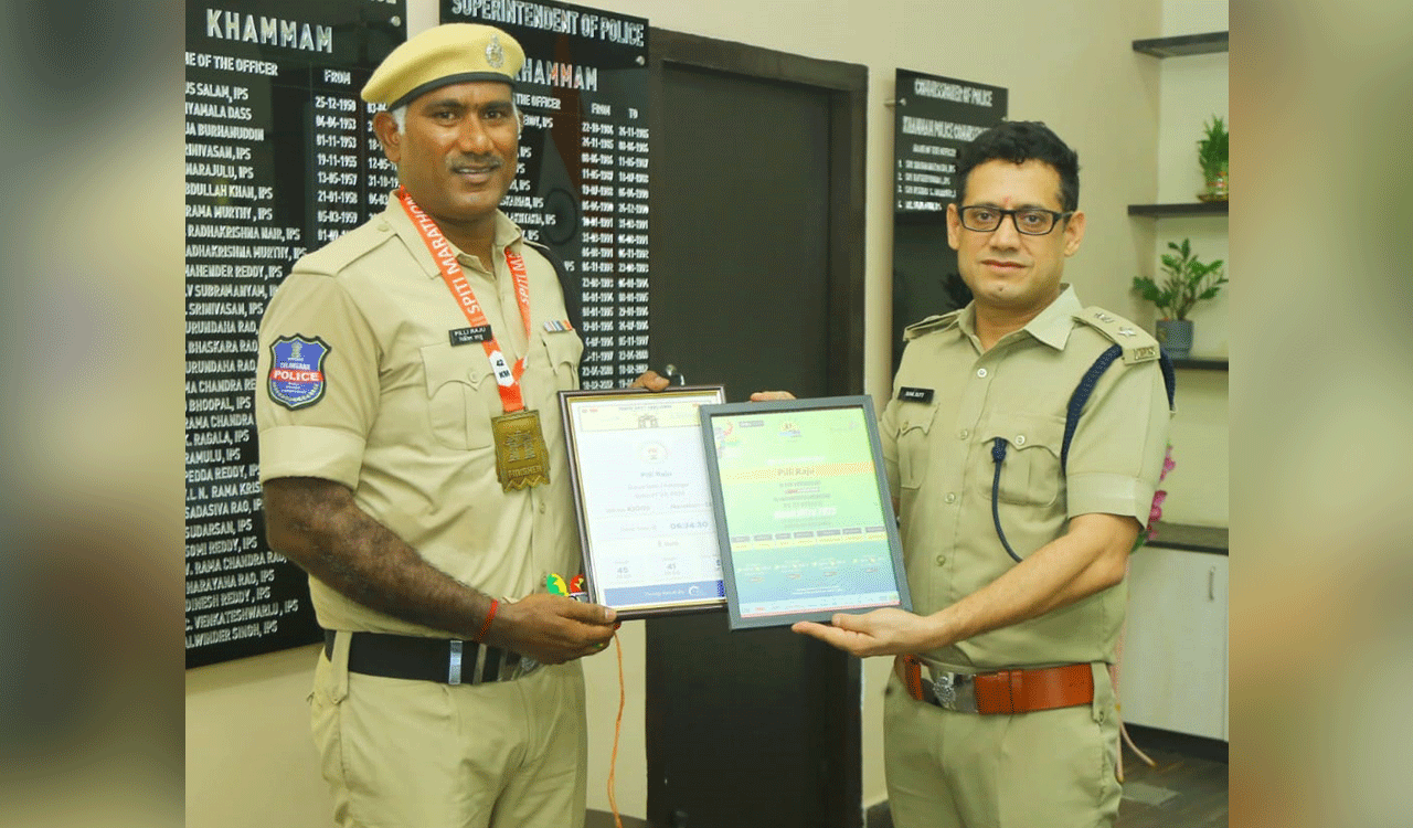 Telangana: Khammam’s cop Pilli Raju finishes high altitude Spiti Full Marathon