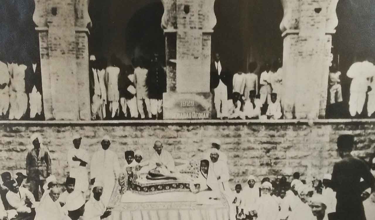 Hyderabad-based philatelist Upender Vennam showcases Gandhi’s life depicted through stamps