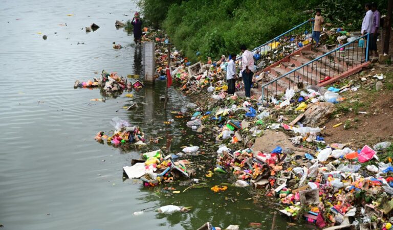 Poor roads, garbage mar Hyderabad’s Ganesh immersion preparations