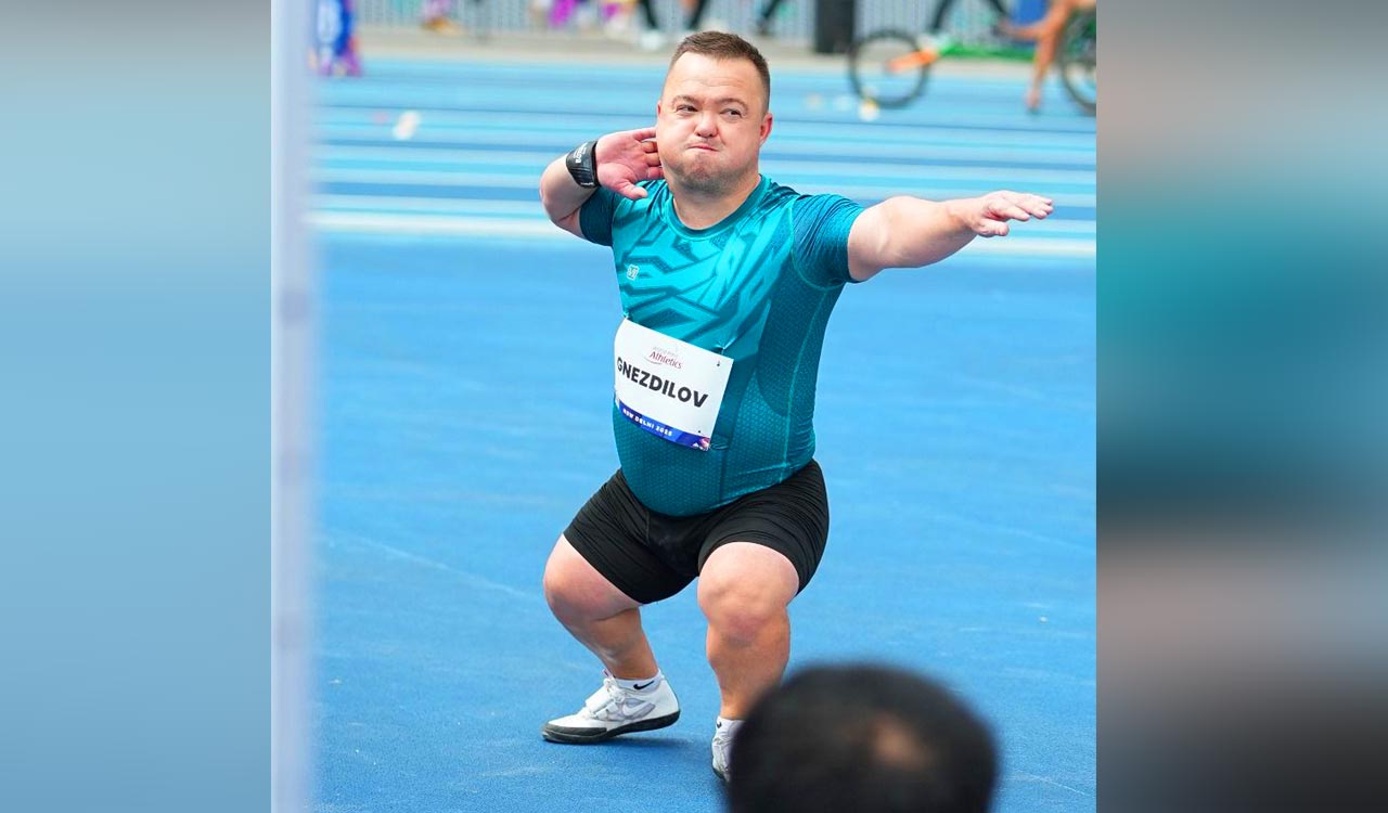 Gnezdilov smashes Shot Put F40 World Record twice at Para Worlds in New Delhi
