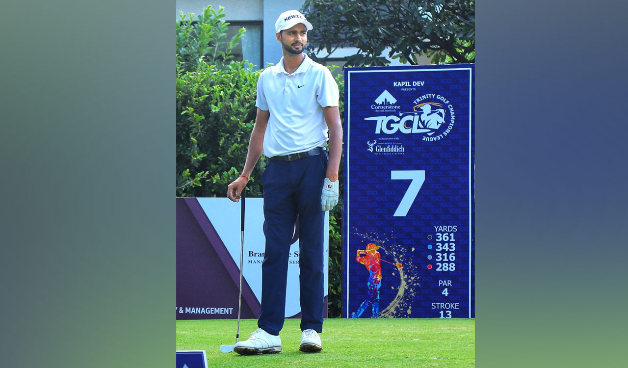 Sanju holds one-shot lead after third round in AP Amateur Golf
