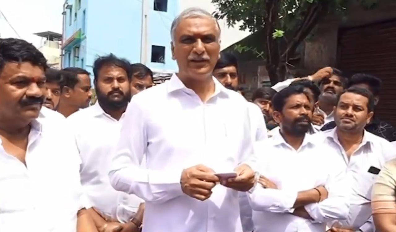 Harish Rao slams Congress govt for neglecting flood victims
