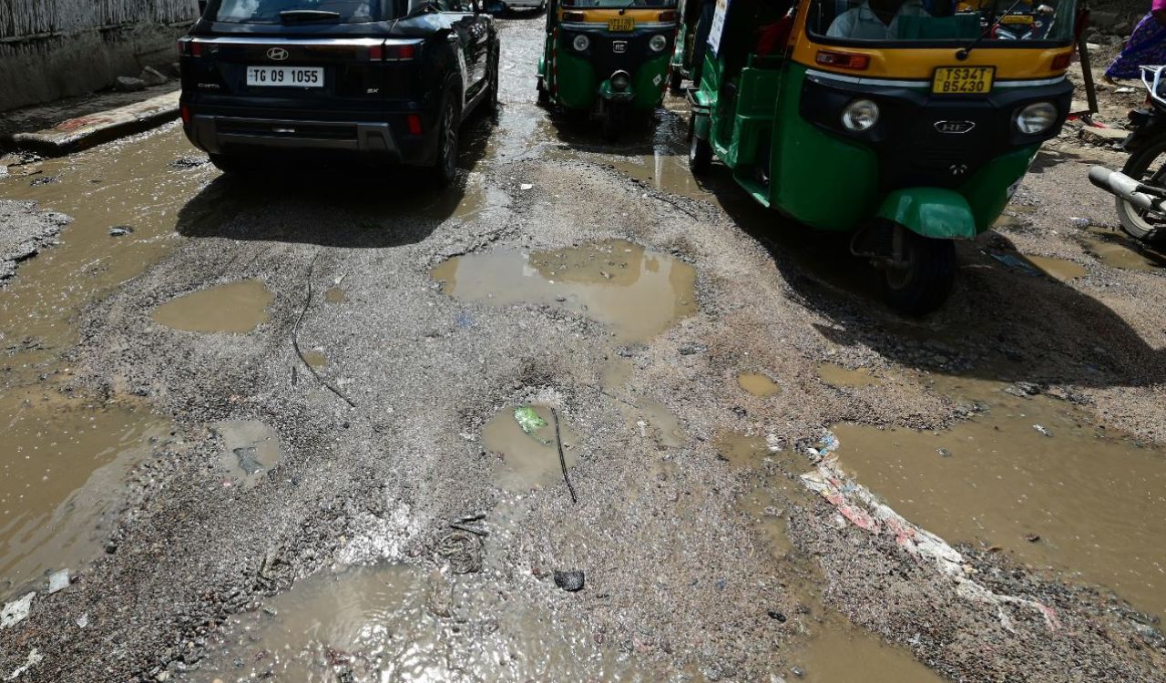 Two months of monsoon havoc, Telangana’s pot-holed roads still await repairs