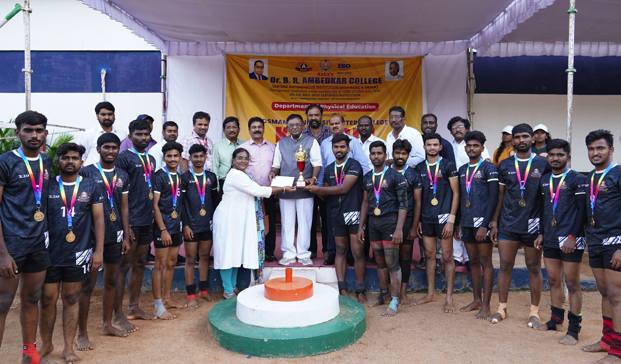 Railway Degree College beats Vivekananda Government Degree College in kabaddi final