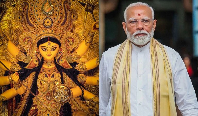 On the first day of Shardiya Navratri, PM Modi extended festive greetings, linking devotion with GST 2.0 reforms. Rajnath Singh and Yogi Adityanath also conveyed wishes, invoking blessings for prosperity and self-reliance.