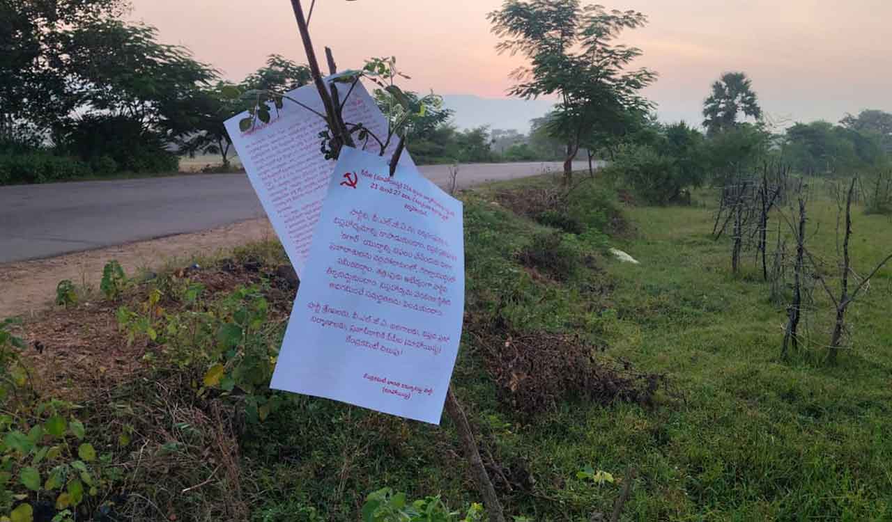 Maoist pamphlets surface in Mulugu ahead of foundation week