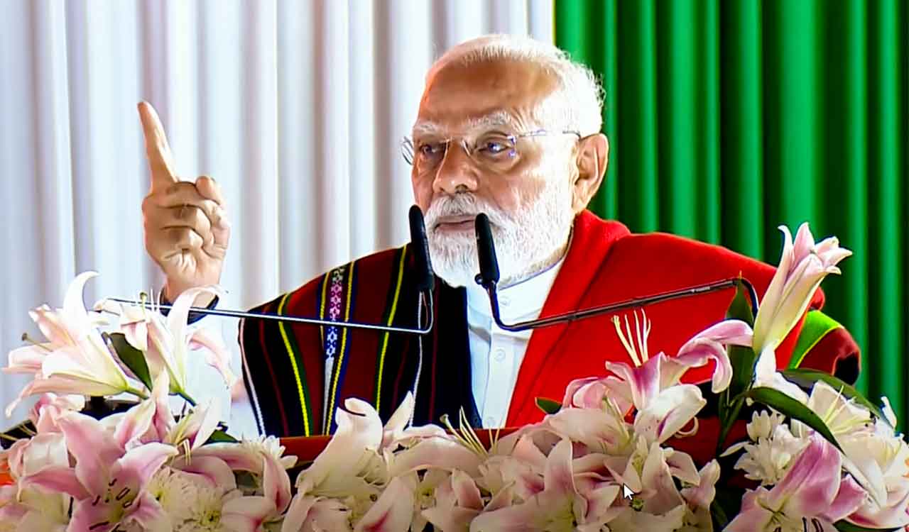 Manipur: PM Modi inaugurates 17 projects worth around Rs 1,200 cr from Imphal