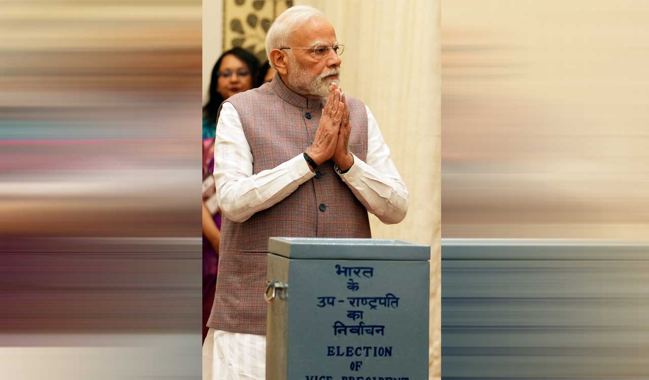 Vice presidential election: Voting begins, PM Modi casts first vote