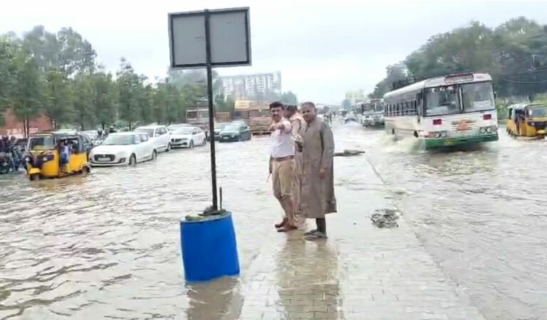 Sangareddy Flooded as Torrential Rains Batter NH-65