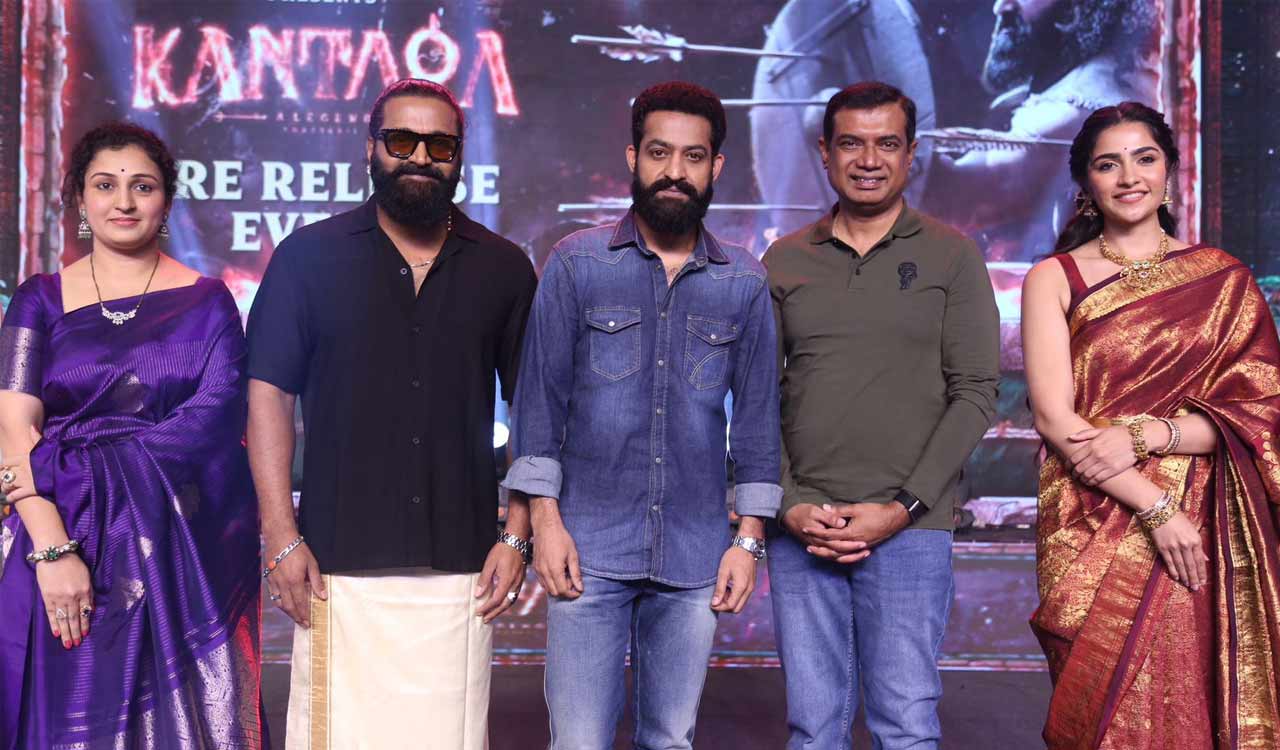 NTR backs Rishab Shetty’s Kantara: Chapter 1 at Hyderabad pre-release event