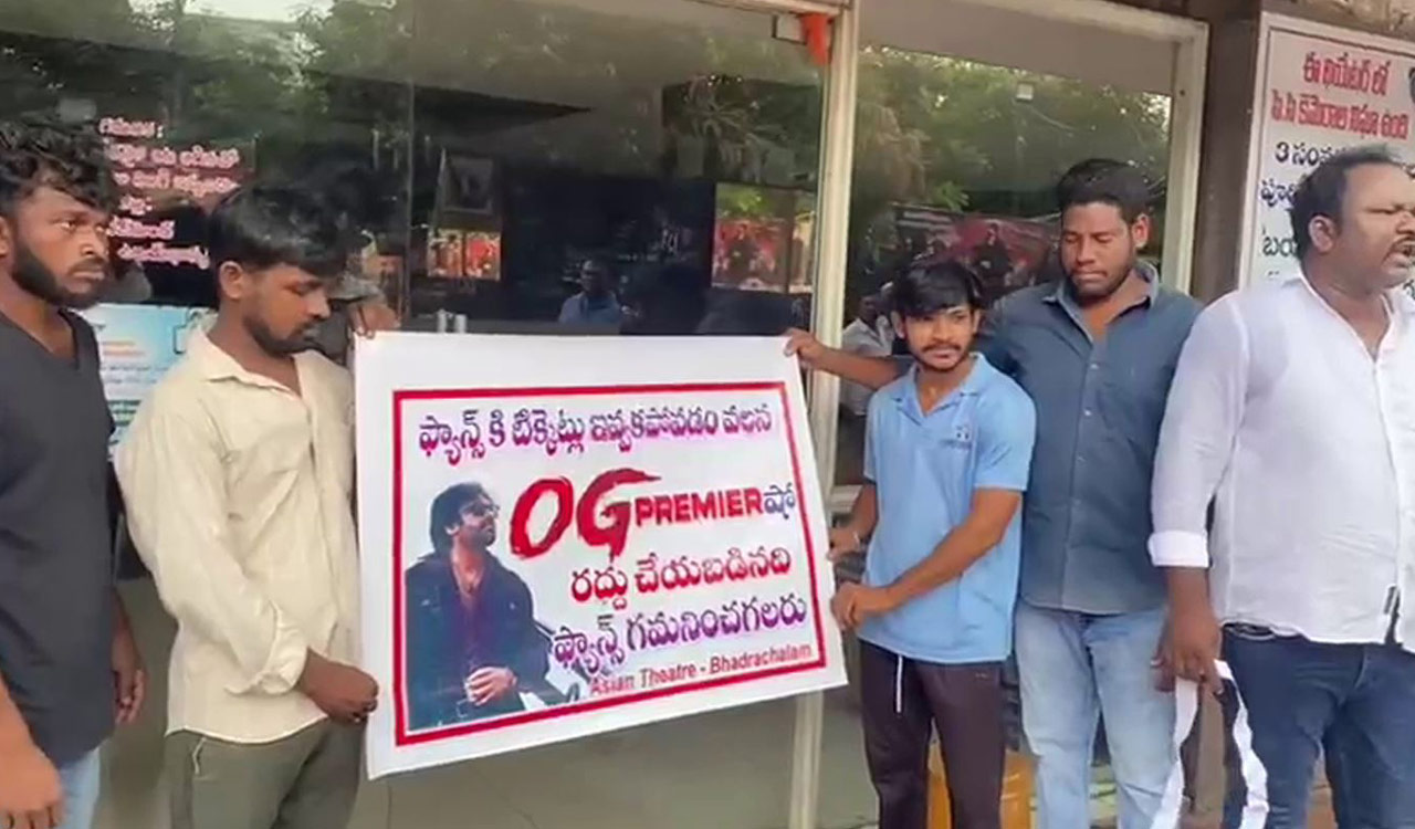 Pawan Kalyan fans lock theatre office over OG premiere ticket row in Kothagudem