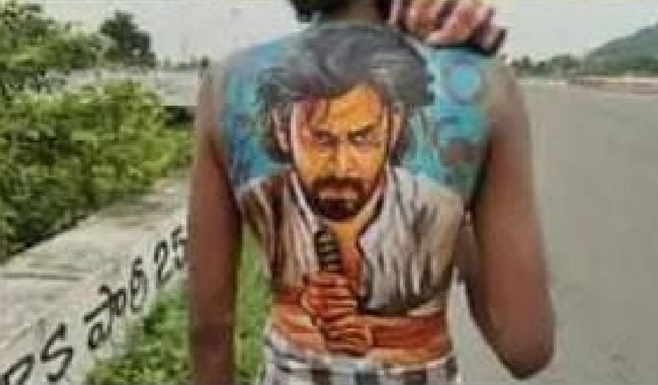 Pawan Kalyan fan takes out padayatra for ‘OG’ movie’s success