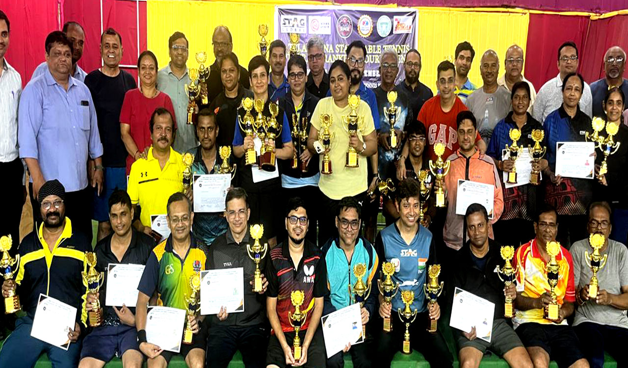 Hussain and Sonal shine in Telangana state veterans TT event