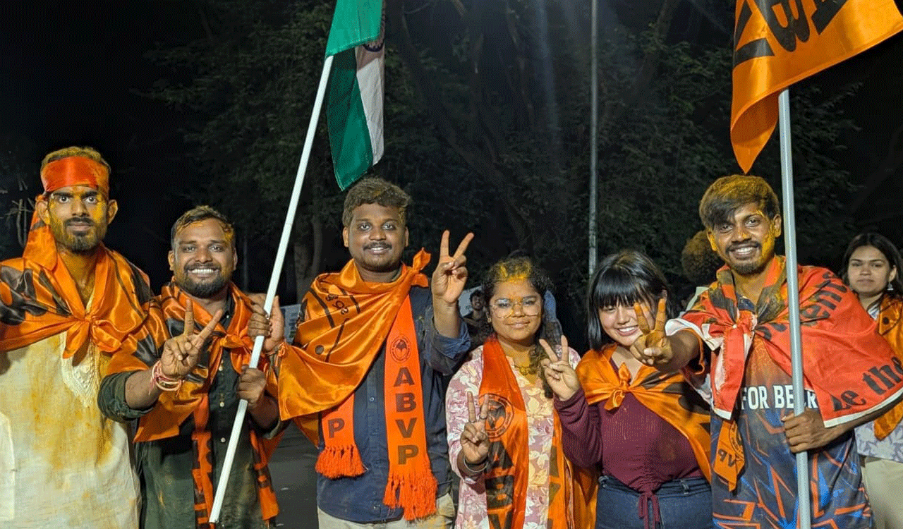 ABVP panel sweeps University of Hyderabad Students’ Union polls after seven years