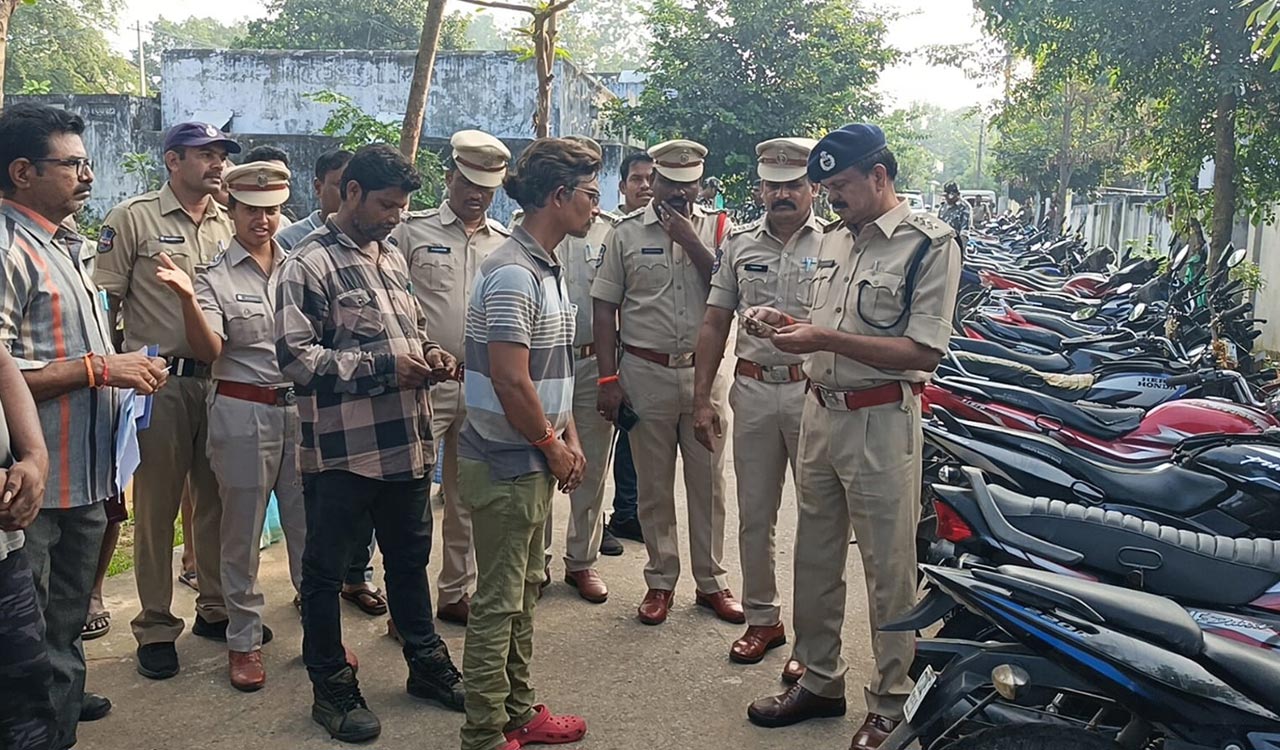 Yellandu police seize 70 two-wheelers without valid papers