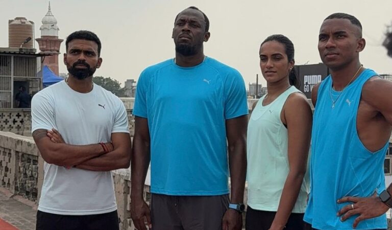 Usain Bolt, PV Sindhu, PR Sreejesh, and Animesh Kujur turned Old Delhi’s Khari Baoli rooftop into a sprint track, blending sport and heritage in a PUMA-led relay spectacle.
