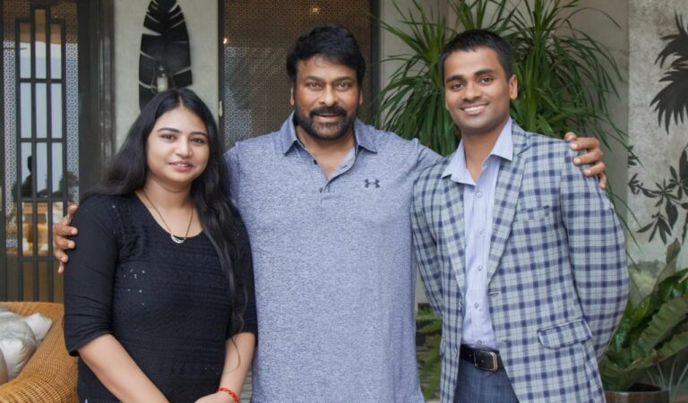 Chiranjeevi expressed gratitude after meeting Kirti Chakra awardee Major Malla Ramgopal Naidu, calling it humbling that the brave officer is his fan. The actor is now filming Mana Shankara Vara Prasad Garu, set for Sankranti 2026.