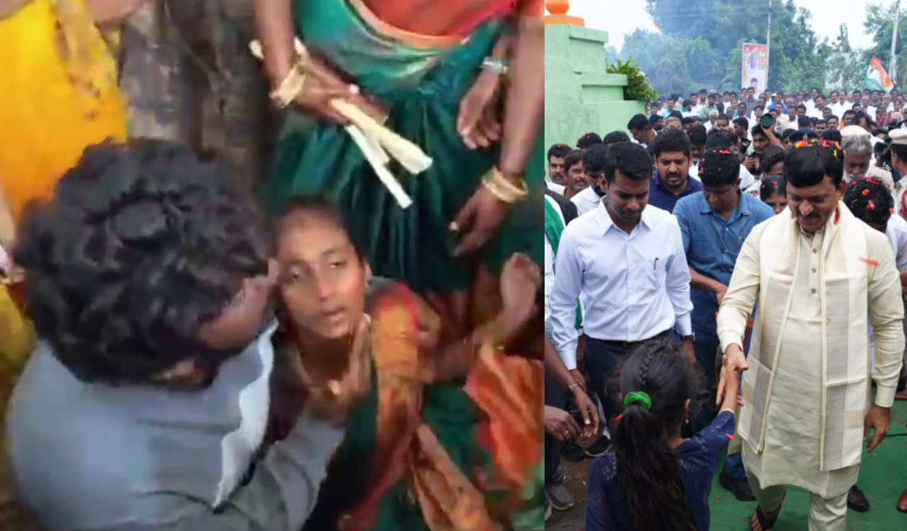 Two injured in fireworks mishap at Indiramma houses inauguration by Ponguleti