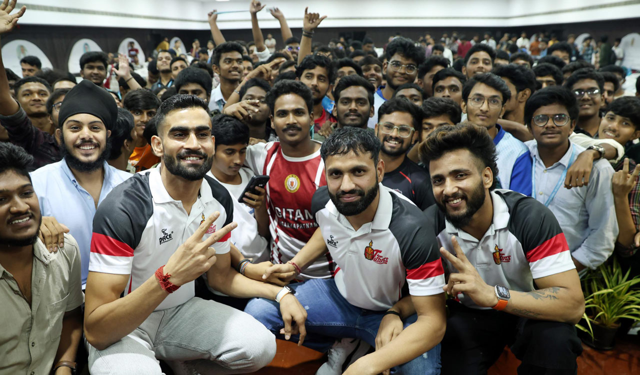 Kabaddi brings fans and players together at GITAM University