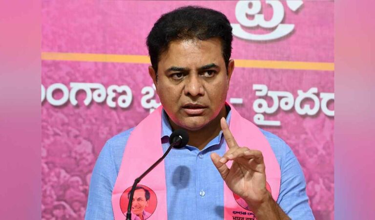 KTR slams Congress after child falls into open manhole in Hyderabad