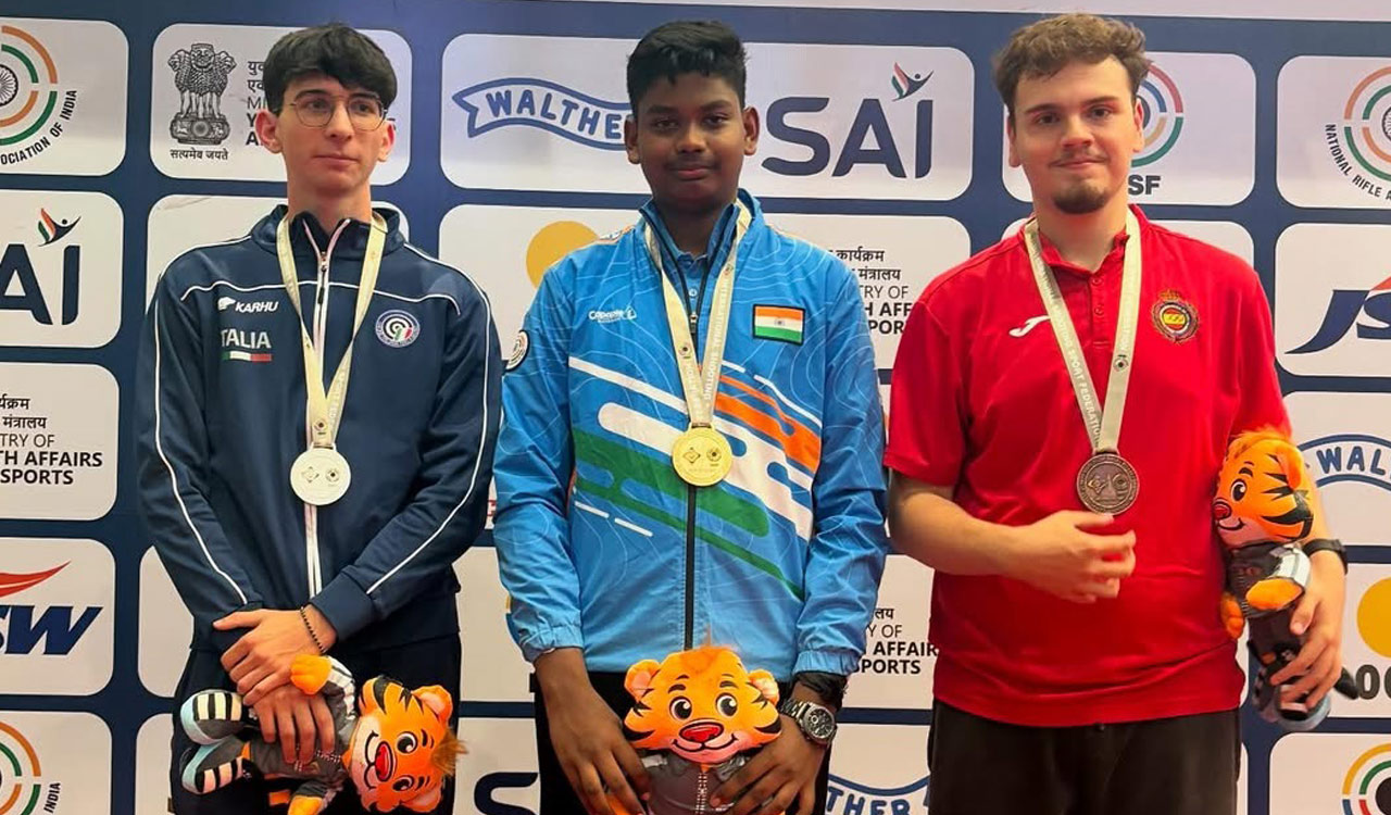 Jonathan Gavin Antony wins gold in men’s 10m Air Pistol at ISSF Junior World Cup