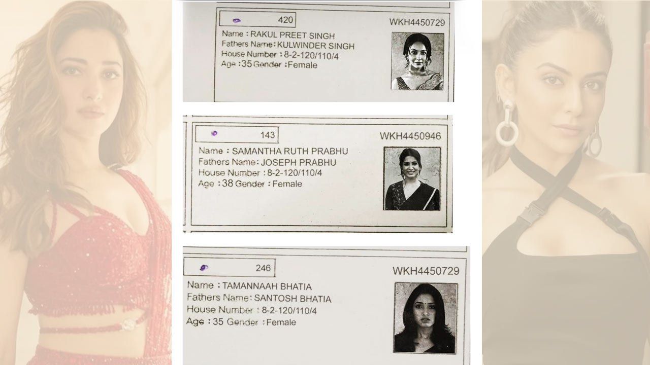 Samantha, Tamannaah, Rakul Preet voters in Jubilee Hills!