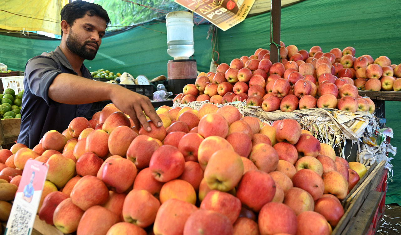 Truckloads of Kashmiri apples flood Hyderabad markets