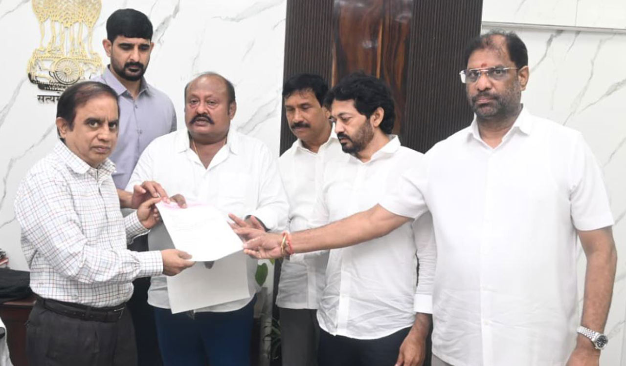 BRS lodges complaint with EC against Revanth Reddy alleging  MCC violation in Jubilee Hills bypoll