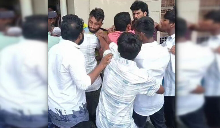 Bajrang Dal activists thrash teacher for misbehaving with girl students in Bhupalpally