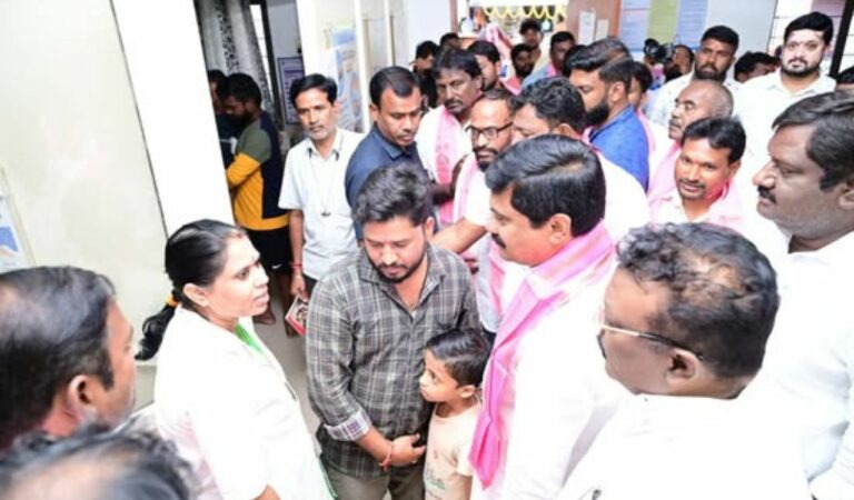 BRS leaders expose poor condition of Basti Dawakhanas under Congress rule