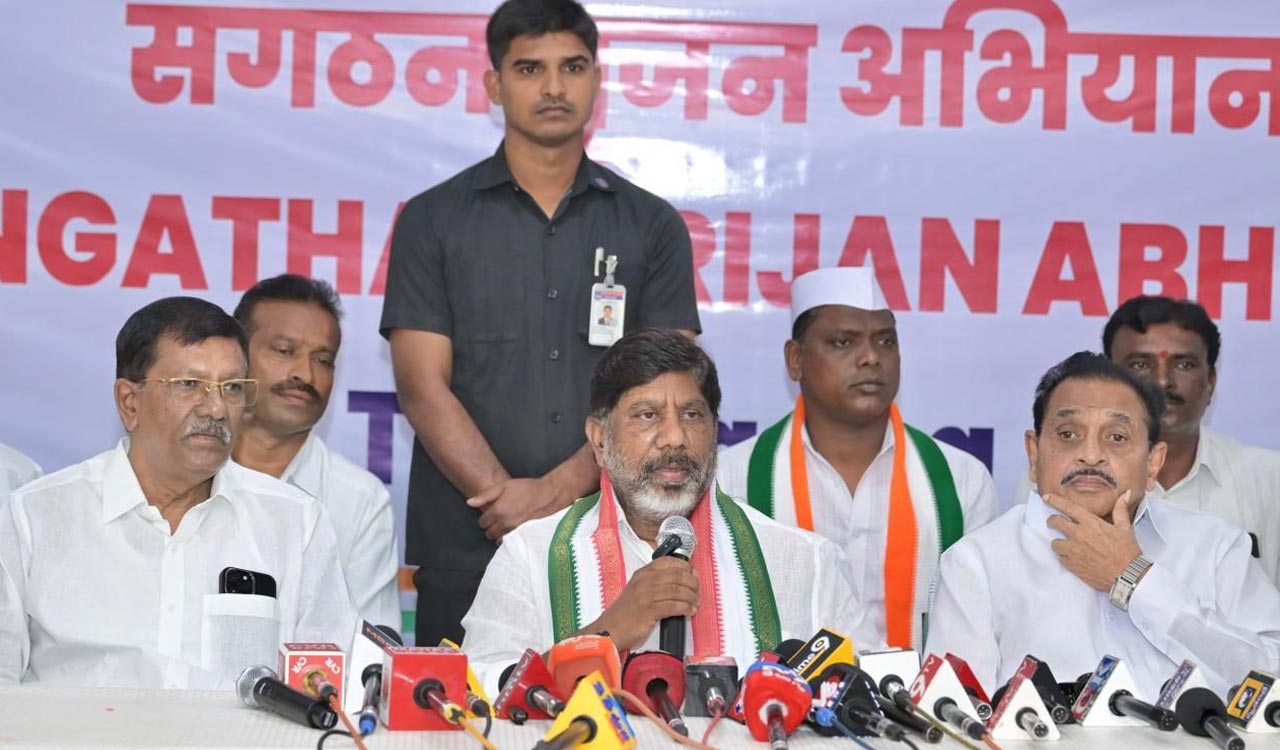 Bhatti blames BJP for blocking 42 percent BC quota in Telangana