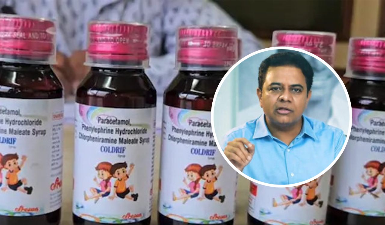 KTR demands blacklisting cough syrup manufacturer after deaths in Madhya Pradesh