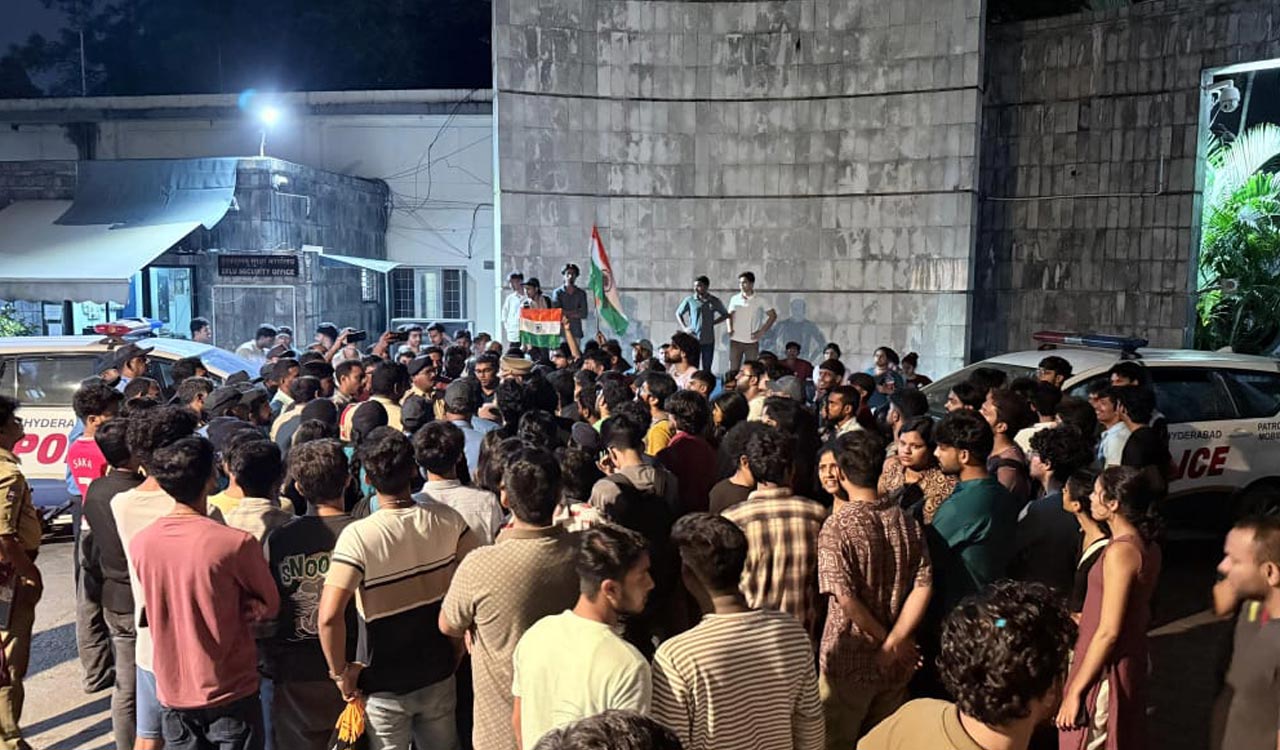 Tension at EFLU campus after student groups clash over Palestine posters