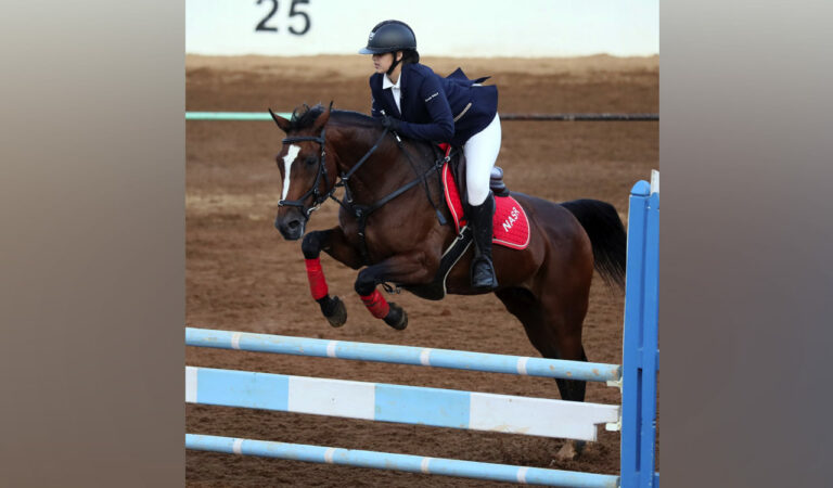 Aizah Mir claims victory in Regional Equestrian League's juniors (90 cm) event