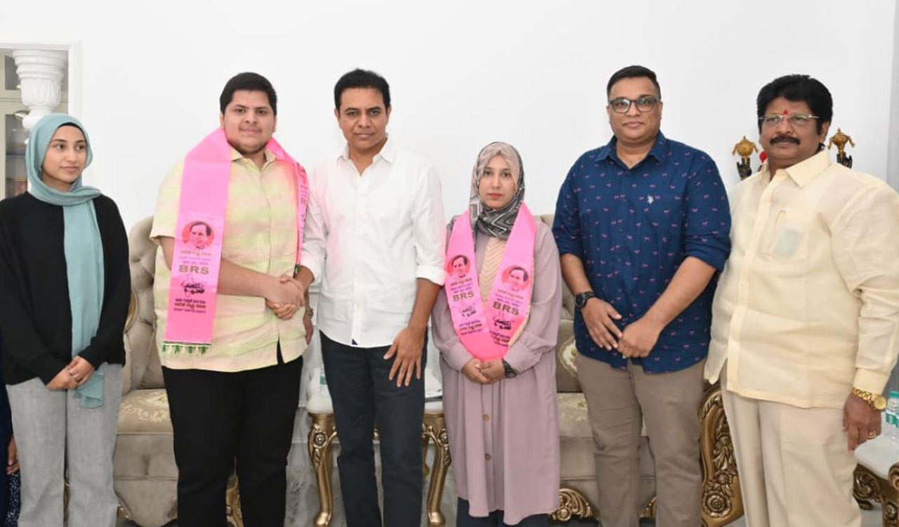BJP Minority Morcha leaders join BRS in presence of KTR
