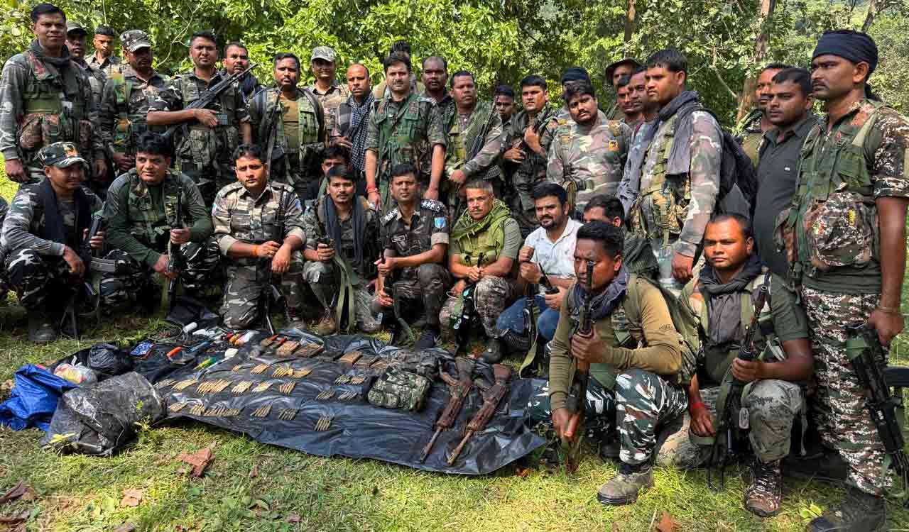 Jharkhand police recover weapons, Maoist materials during joint operation in Hazaribagh forests