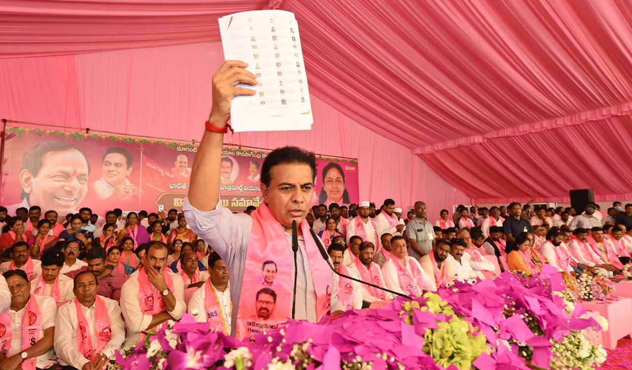 KTR accuses Revanth Reddy of betraying Muslims and BCs