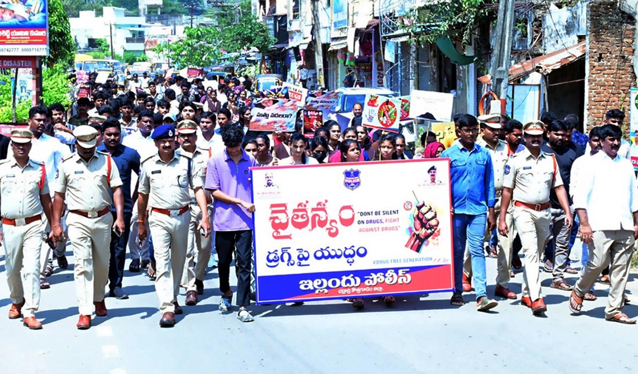 Kothagudem police launch Chaitanya campaign against drugs