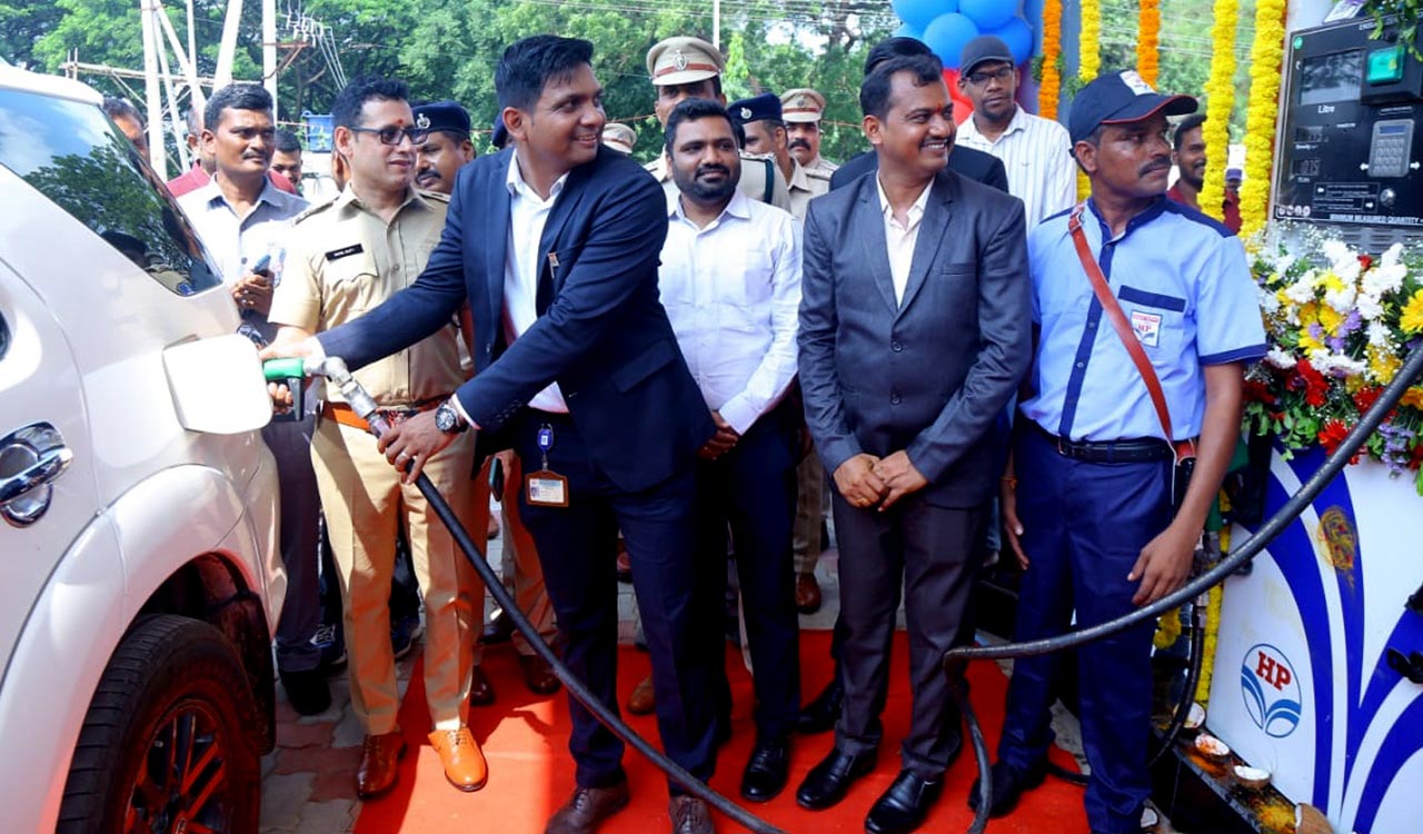 Khammam CP Sunil Dutt inaugurates police welfare petrol bunk