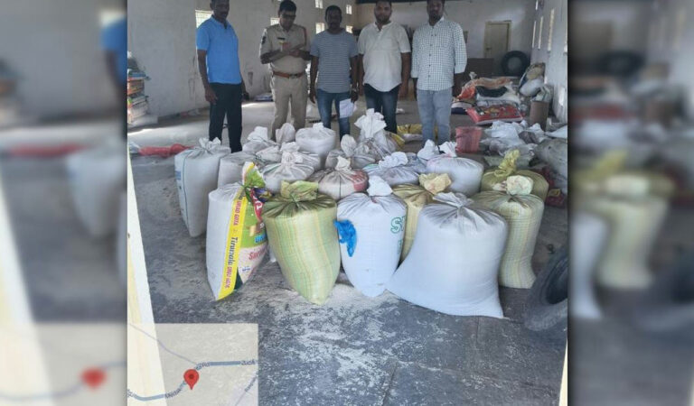 Task force seizes 22 bags of PDS rice stored in Medak farmhouse