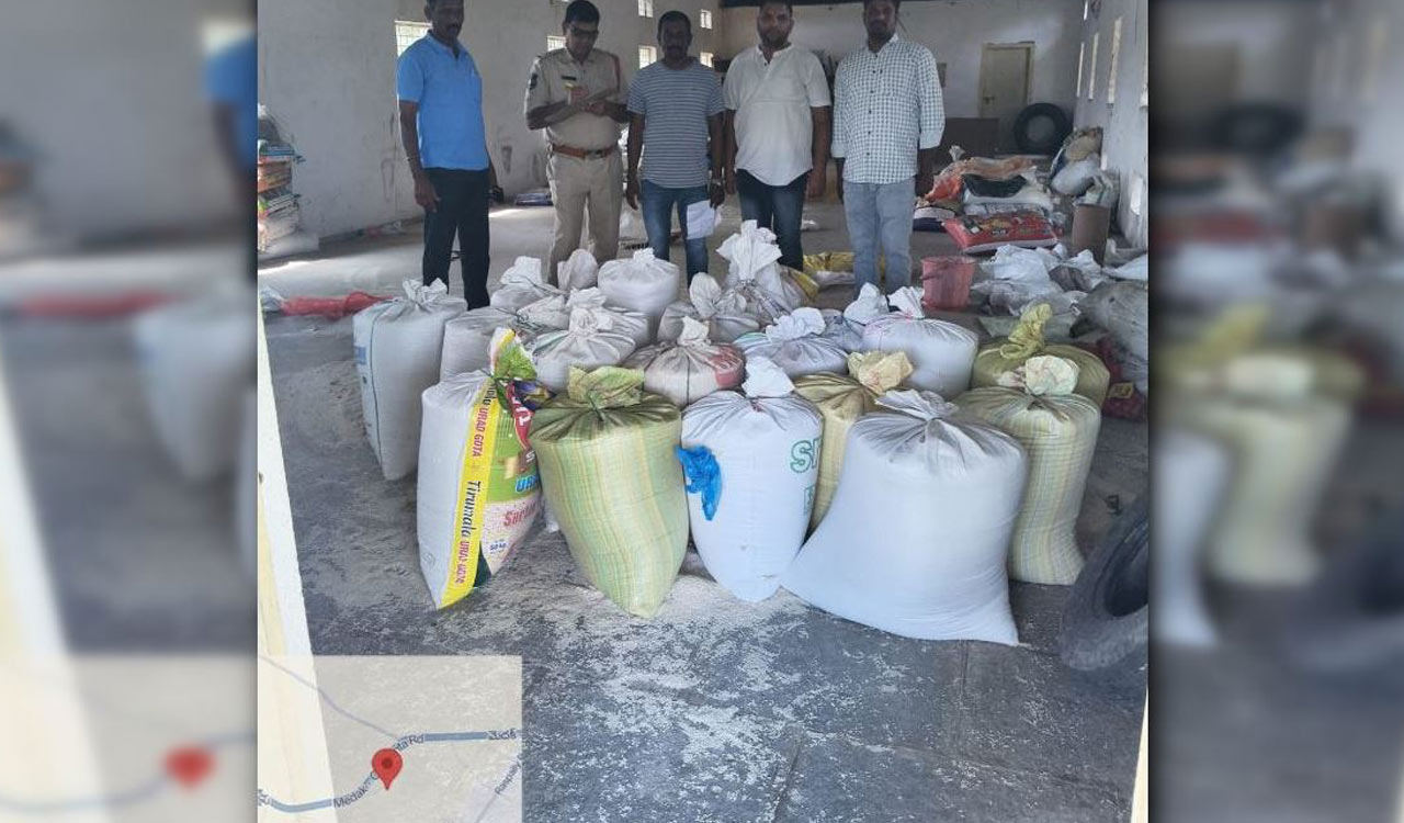 Task force seizes 22 bags of PDS rice stored in Medak farmhouse